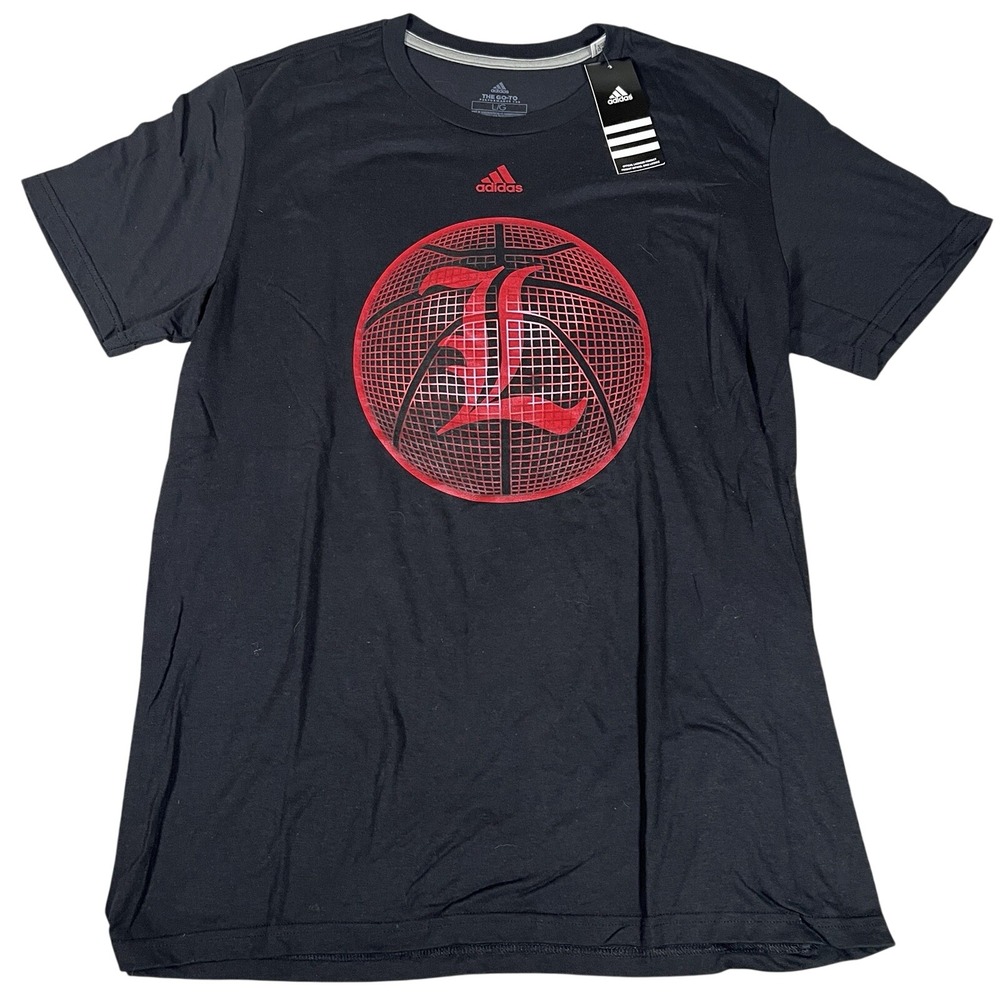 Adidas‎ Louisville Cardinals Basketball Performance T-Shirt Black Mens Large NEW